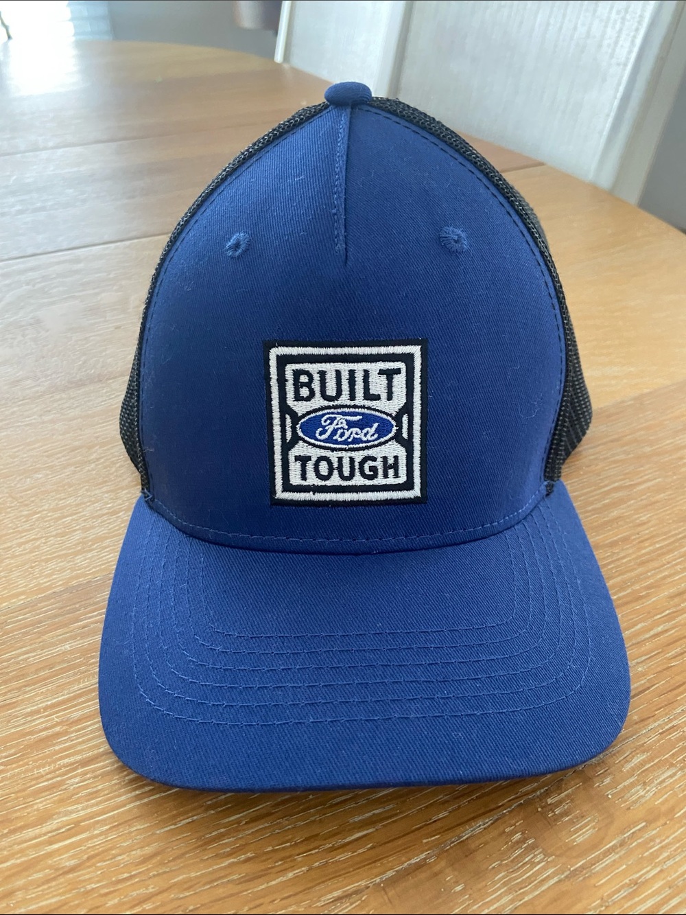 Ford Blue and Black 'Built Tough' Patch Trucker Hat